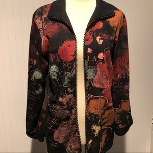 Cute Fall Zip Lightweight Jacket with Bling!